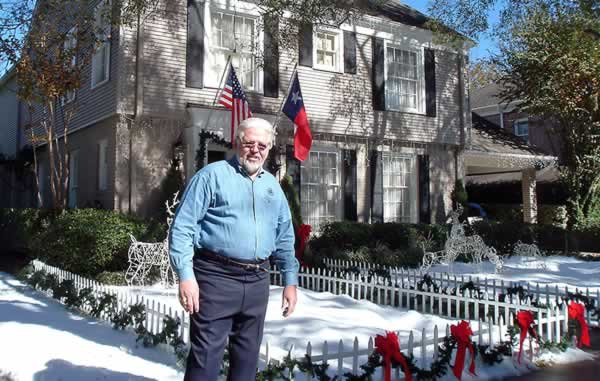 Man Blown Snow for Houston Home