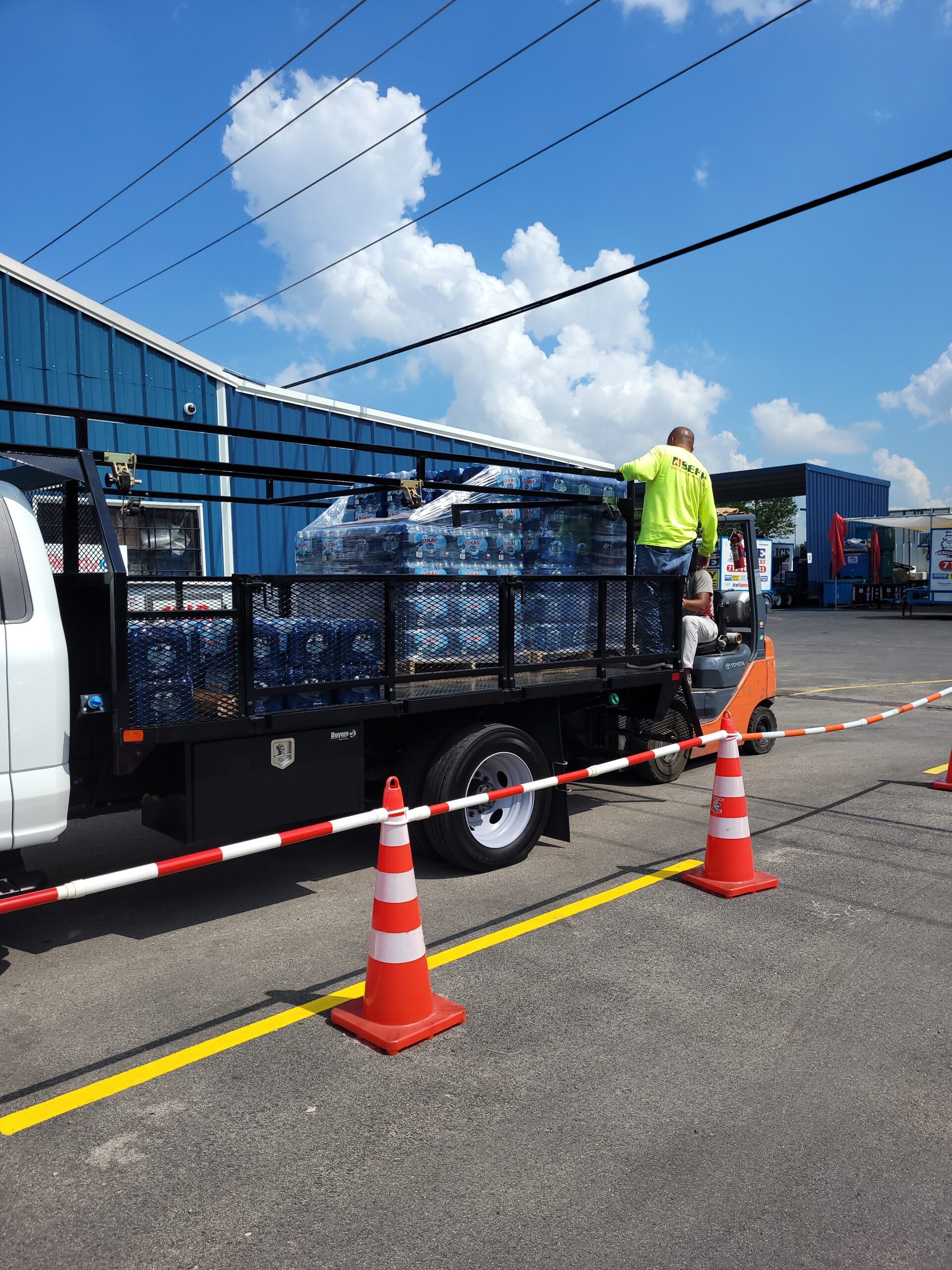 Pick Up Pallets of Bottled Water in Houston